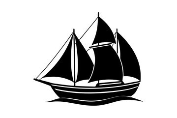 ship isolated on white