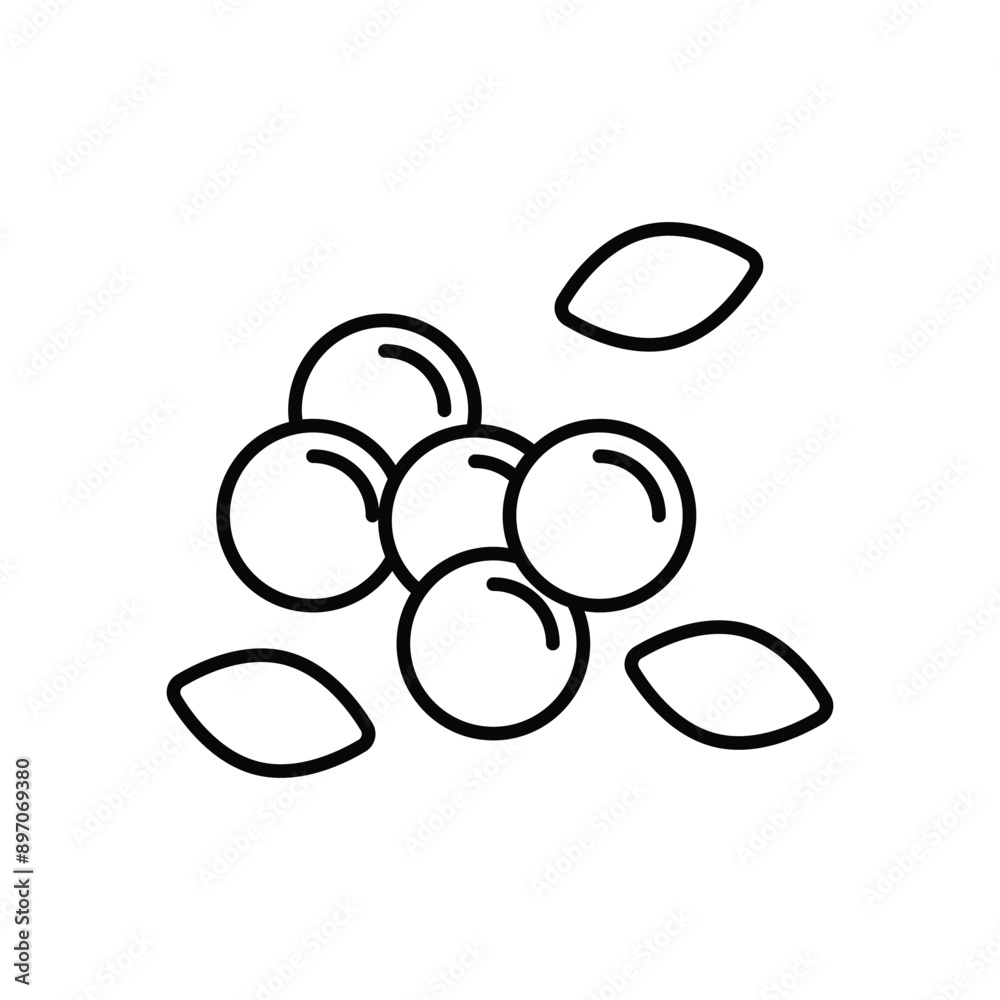 Sticker lentils vector icon