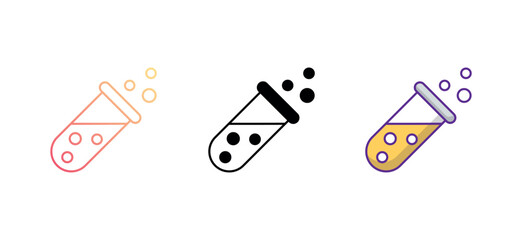 Test Tube icon design with white background stock illustration