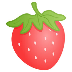 Strawberry Cartoon Vector Illustration