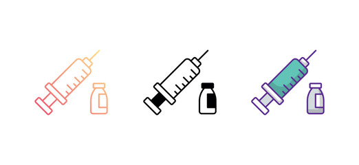 Vaccination icon design with white background stock illustration