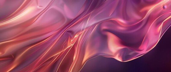 Obraz premium Abstract Pink and Orange Silk Fabric