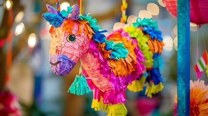 Festive  pinata, for a splash of color and celebration in party decor