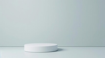 Podium in a minimalist space with subtle shadows, 3D background, elegant simplicity