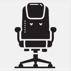 office chair Furniture silhouette vector illustration on a white background