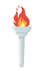 torch with burning flame