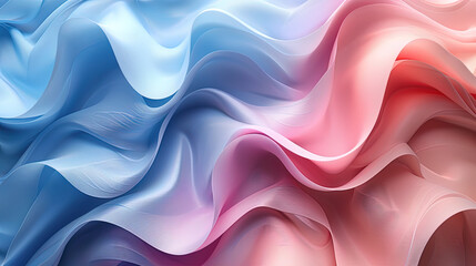  Harmonious Waves of Pink and Blue,abstract background with waves