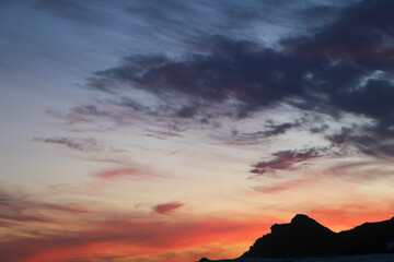 sunset in the mountains