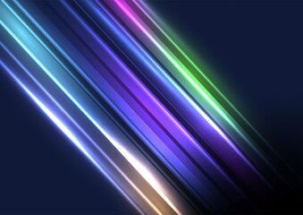 Fototapeta premium Abstract background with glowing motion lines design 