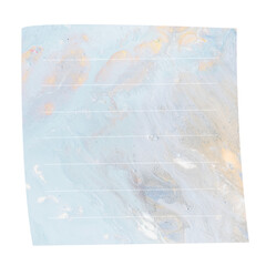 Paper note png with blue watercolor background