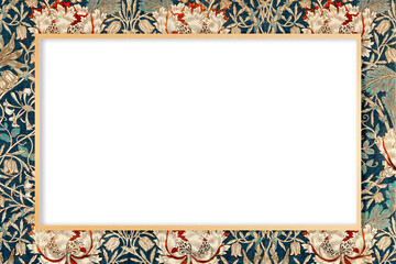 Vintage floral frame png Boho