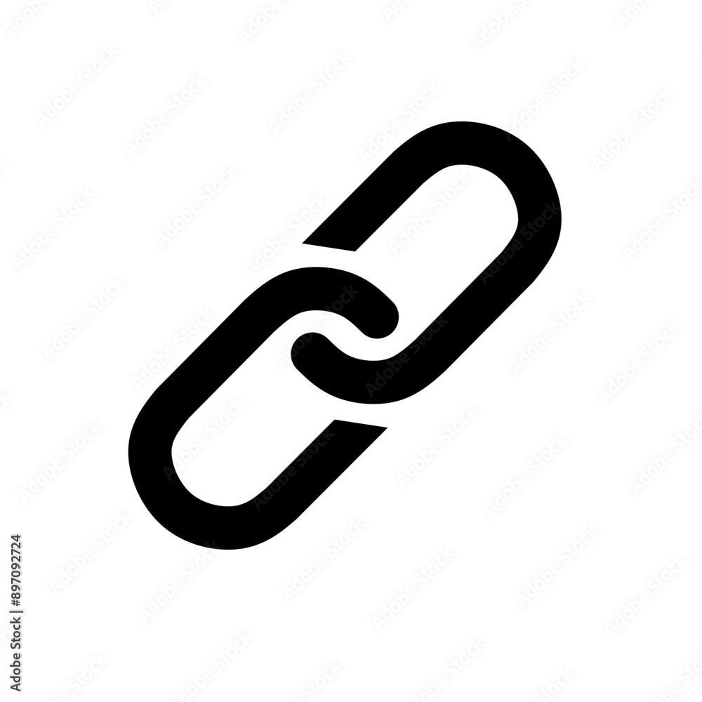 Wall mural link icon vector with simple design. chain icon