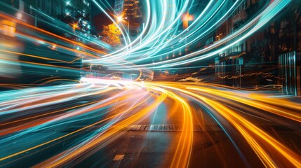 Obraz premium Abstract digital art with futuristic themes