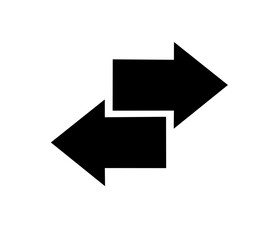 transfer icon vector on white background. exchange icon