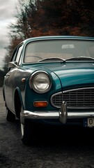 An old classic car with an amazing aesthetic. 