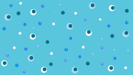 Funny Blue Polka Dot Pattern Background.