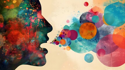 A digital presentation where a speaker uses logic, emotion, and credibility to influence the audience, with clear visual elements of persuasion