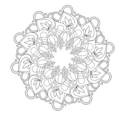 Mándala Para Colorear Anillos