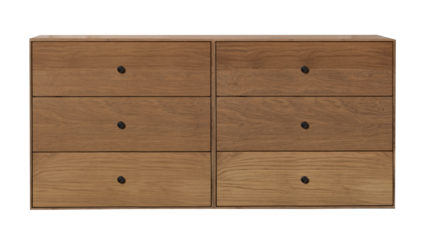 Wooden sideboard png mockup with rough texture