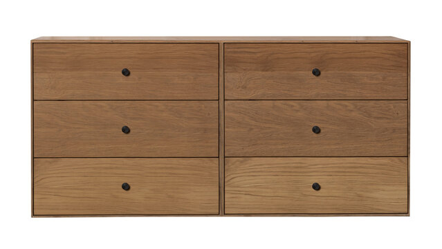 Wooden sideboard png mockup with rough texture