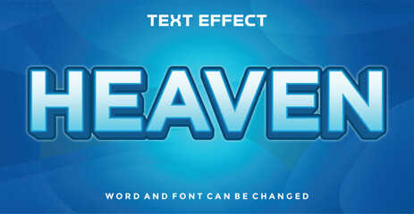 Heaven editable text effect