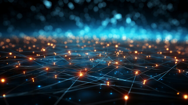 communication and network connection concept, internet background with many links, photography. 