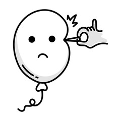 Obraz premium A doodle style icon of scuba fins