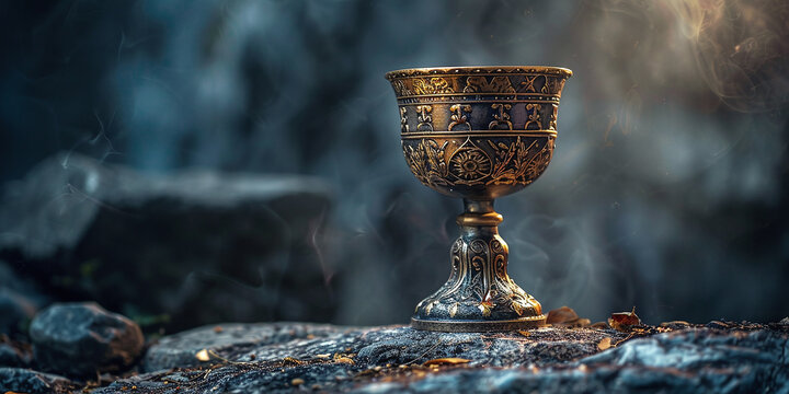 The Holy Grail is the chalice cup that Jesus Christ drank from at the Last Supper which has mystical powers according to the Arthurian legend
