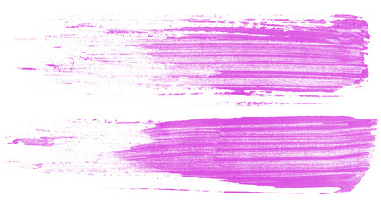 Metallic bright pink brush strokes collection transparent png
