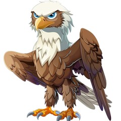 Obraz premium Eagle Festival animal fashion cartoon isolated whitebackground 16:9