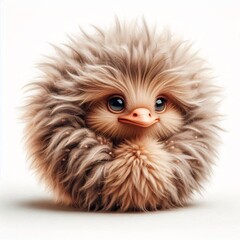 Naklejka premium Cute plush animal illustration on white backround