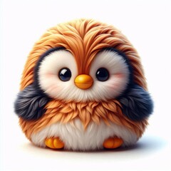 Fototapeta premium Cute plush animal illustration on white backround