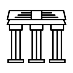 Brandenburg Gate line icon