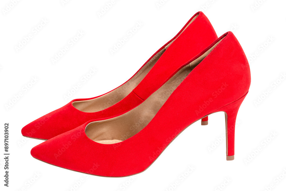 Poster png red high heels mockup women’s shoes fashion