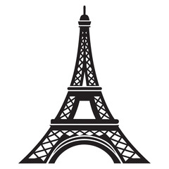 Eiffel Tower isolated on white background