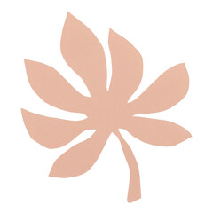 Pink leaf png sticker DIY paper collage