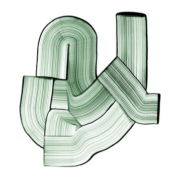 recommend clip art: Green comb painting texture png DIY irregular shape abstract art