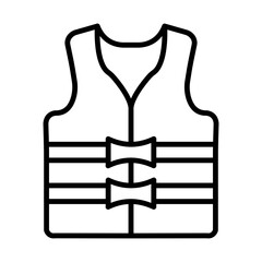Life vest line icon