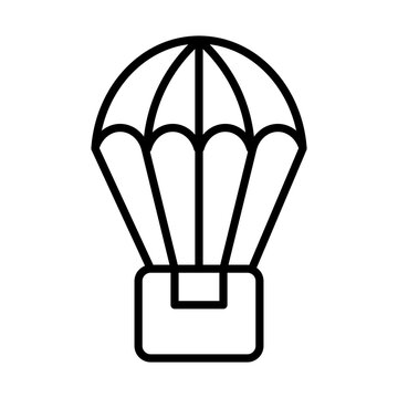 recommend clip art: Parachute line icon