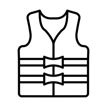 recommend clip art: Life vest line icon