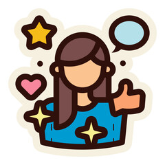 woman content creator sticker