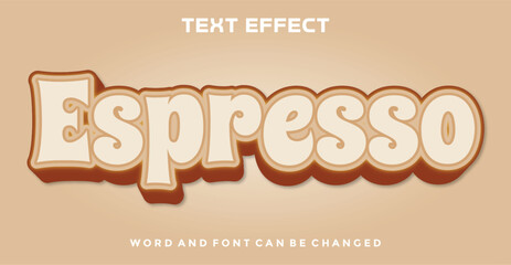 Espresso editable text effect