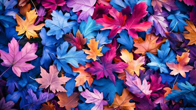 Colorful autumn leaves background