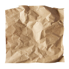 Obraz premium Beige crumpled paper png sticker, transparent background
