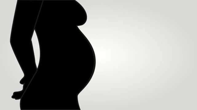 Pregnant Woman's Growth Animated Illustration