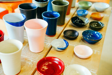 茨城県笠間市　陶芸の丘　ろくろ体験完成品