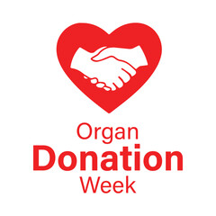 Organ donation week vector design and artwork. 2nd September. National organ donation day.