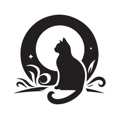 Black Cat Vector Art