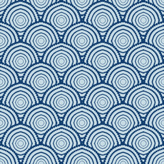 seamless rainbow texture pattern background with indigo blue circular type design for multiple used textiles.