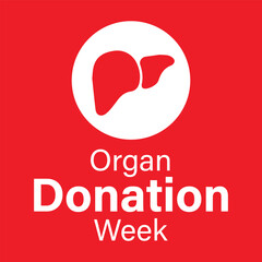 Obraz premium Organ donation week vector design and artwork. 2nd September. National organ donation day.
